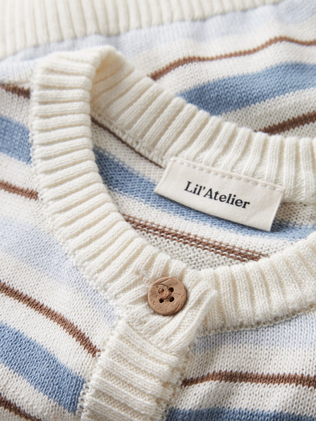 NBMHITO LS KNIT CARD LIL - Coconut Milk DUSTY BLUE "259"