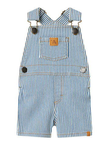 Lil'Atelier - nbmhalfdan shorts overall zen blue/coconut "214"