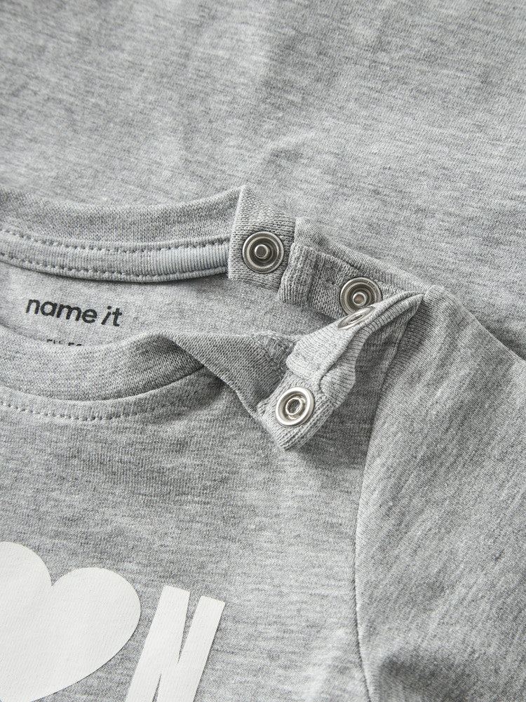 Name It - nbnbanks ls body gray melange / cloud danc "rest"