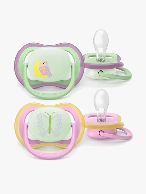 Philips Avent ultra air sutter nat - 6-18mdr - "Fugl/sommerfugl"