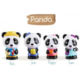Timber Tots Panda Famile - Sæt af 4