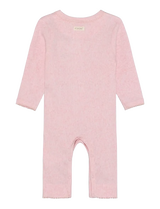 Fixoni Rompers LS Melange Rib - Lyserød Langærmede 423104