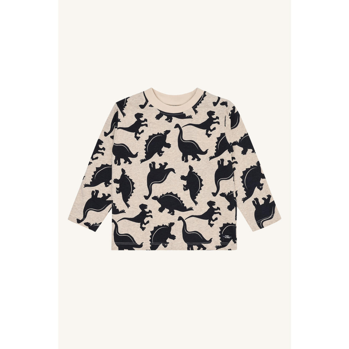 Hust & Claire - HcAnton Beigemeleret bluse med dinoprint 44444