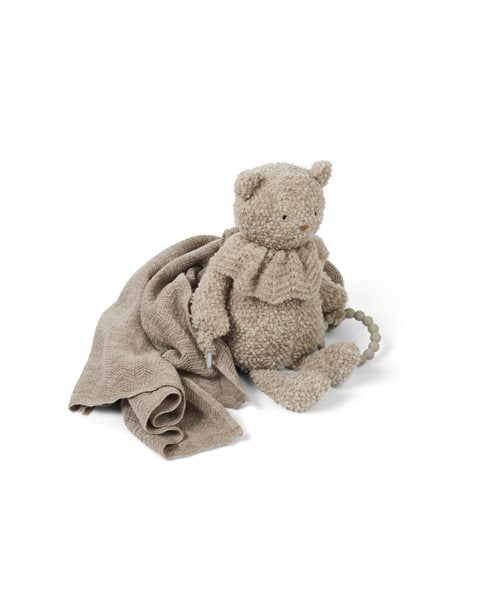 Smallstuff Aktivitetsbamse, bouclé merino uld, nature