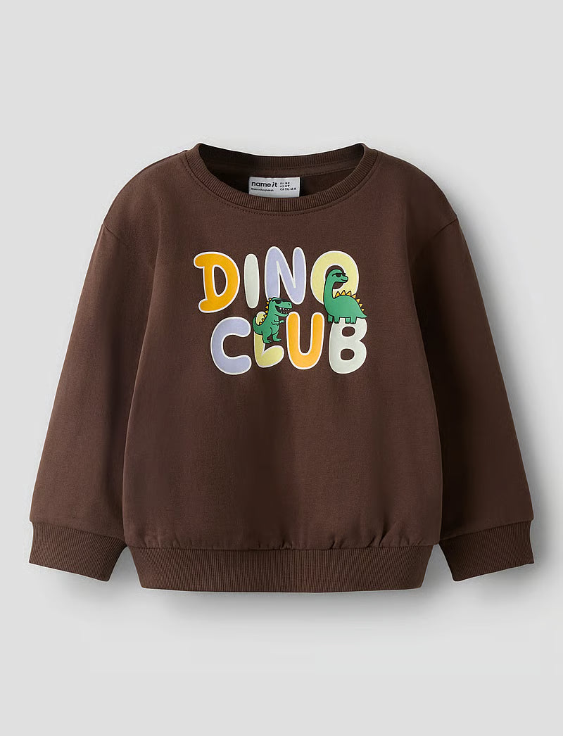 Name It Brun Sweat Trøje Dino Club 312