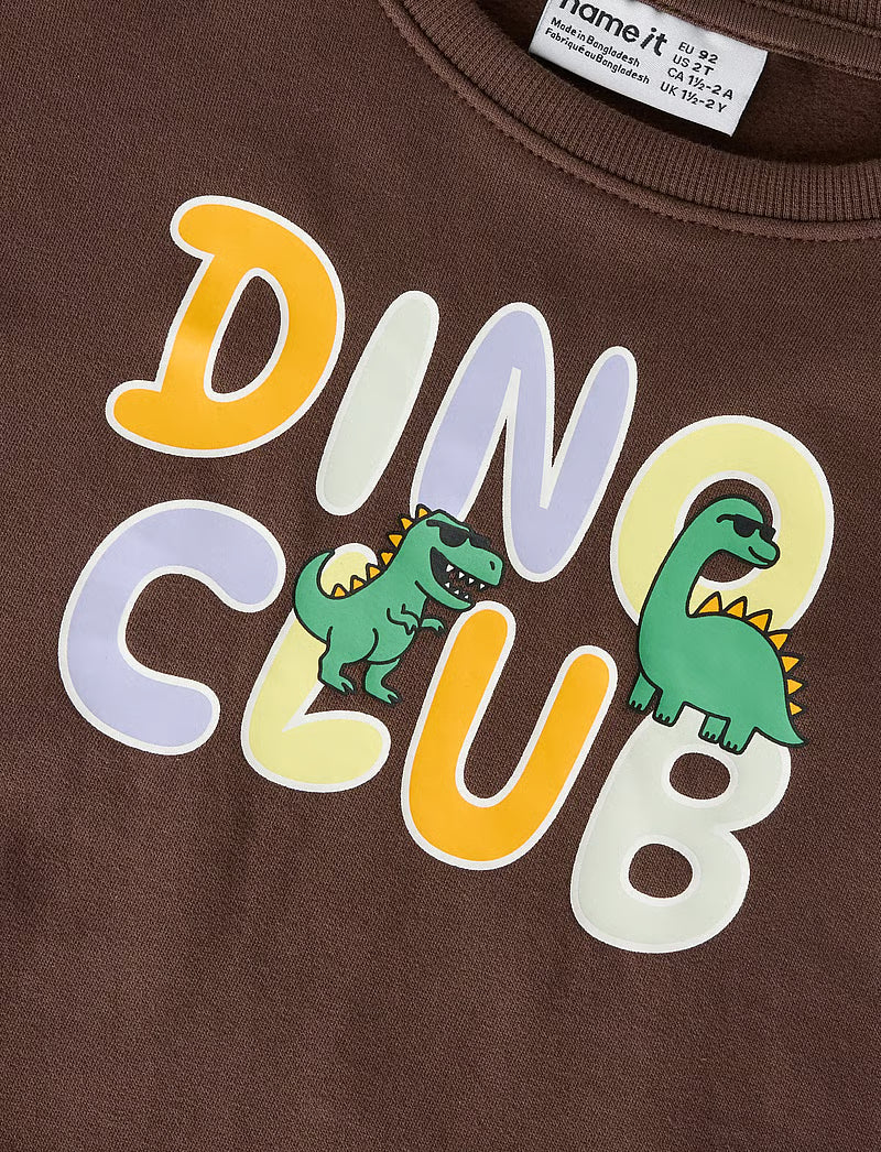 Name It Brun Sweat Trøje Dino Club 312